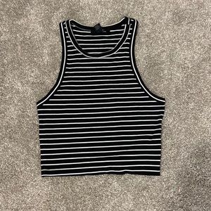 Cute cropped stripped tank top